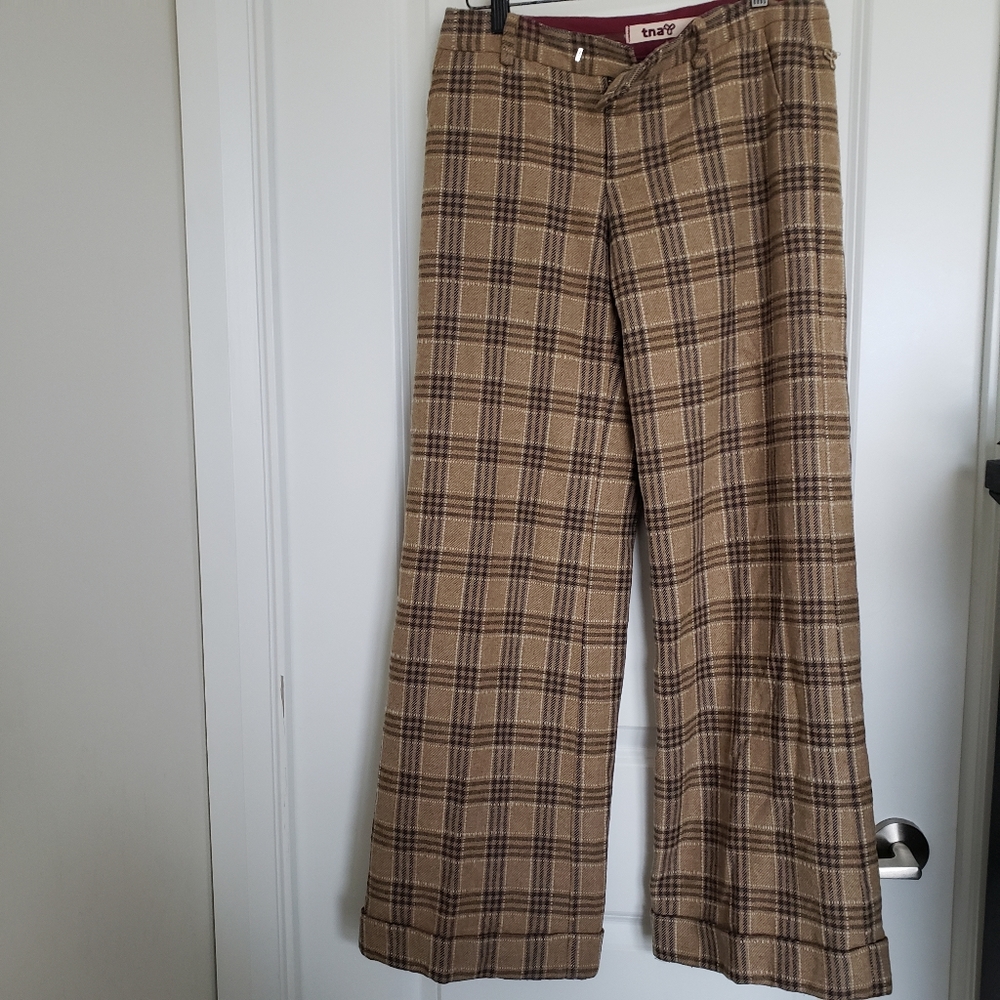 - TNA Driftwood Flare WOOL Pants